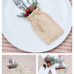 Christmas Cutlery Pouch Free Crochet Pattern