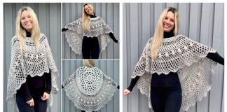 Circular Asymmetric Long Poncho Crochet Pattern