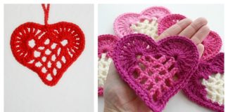 Heart Motif Free Crochet Pattern