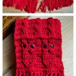 Owl Cabled Scarf Free Crochet Pattern
