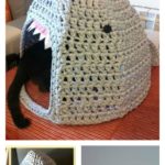 Shark Cat House Free Crochet Pattern