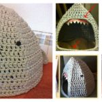 Shark Cat House Free Crochet Pattern