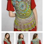 Anemone Circle Vest Free Crochet Pattern