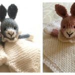Bunny Mini Cuddly Blankie Free Knitting Pattern