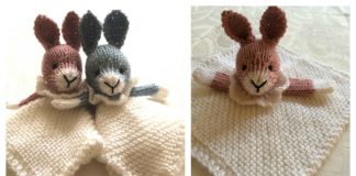 Bunny Mini Cuddly Blankie Free Knitting Pattern