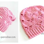 Dragonfly Stitch Slouchy Hat Free Crochet Pattern