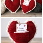 Heart Pillow Free Crochet Pattern