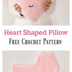 Heart Shaped Pillow Free Crochet Pattern