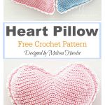 Heart Shaped Pillow Free Crochet Pattern