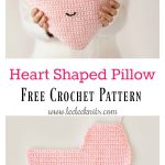 Heart Shaped Pillow Free Crochet Pattern