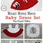 Mickey Minnie Mouse Baby Dress Set Free Crochet Pattern