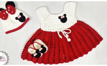 Mickey Minnie Mouse Baby Dress Set Free Crochet Pattern