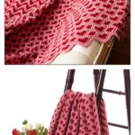 Sweetheart Ripple Afghan Blanket Crochet Pattern