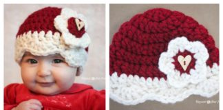 Valentine Hat Free Crochet Pattern (All Sizes)