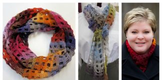 Windowpane Scarf Free Crochet Pattern