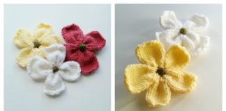 Dogwood Blossoms Free Knitting Pattern and Video Tutorial