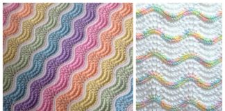 Feather and Fan Rainbow Baby Blanket Free Knitting Pattern