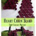 Heart Chain Scarf Free Crochet Pattern