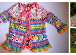 Little Girl's Colorful Summer Coat Free Crochet Pattern