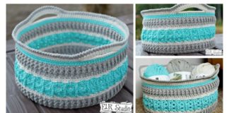 Sea Glass Basket Free Crochet Pattern