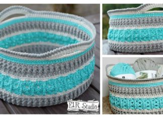 Sea Glass Basket Free Crochet Pattern