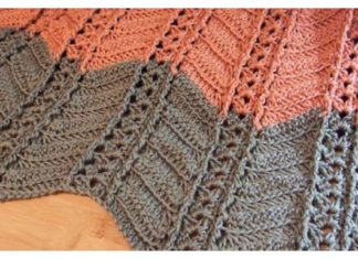 Shell and Post Stitch Ripple Afghan Free Crochet Pattern