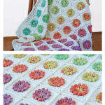 Floral Motif Afghan Baby Blanket Free Crochet Pattern