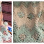 Grannies and Ripples Afghan Blanket Free Crochet Pattern