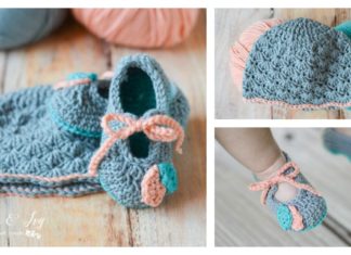 Petal Princess Baby Booties and Hat Set Free Crochet Pattern