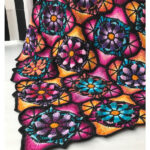 Stained Glass Flowers Afghan Blanket Free Crochet Pattern
