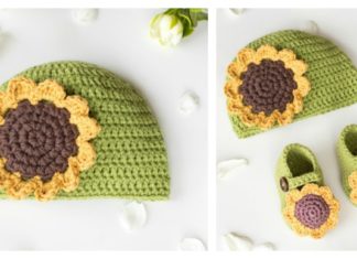 Sunflower Baby Hat Free Crochet Pattern