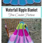 Waterfall Ripple Blanket Free Crochet Pattern and Video Tutorial