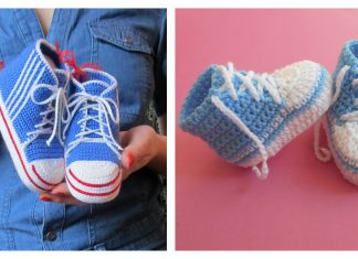 Baby Converse Booties Free Crochet Pattern