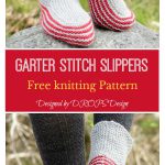 Garter Stitch Slippers Free knitting Pattern