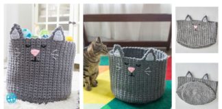 Kitty Toy Basket Free Crochet Pattern