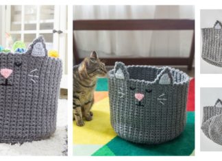 Kitty Toy Basket Free Crochet Pattern