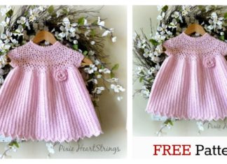 Pretty Pink Baby Dress Free Crochet Pattern