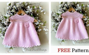 Pretty Pink Baby Dress Free Crochet Pattern