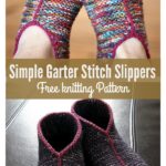 Simple Garter Stitch Slippers Free knitting Pattern