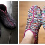 Simple Garter Stitch Slippers Free knitting Pattern