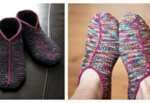 Simple Garter Stitch Slippers Free knitting Pattern