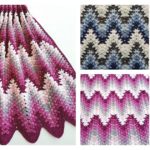 Spiked Ripple Baby Blanket Free Crochet Pattern