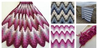 Spiked Ripple Baby Blanket Free Crochet Pattern