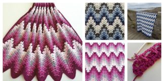 Spiked Ripple Baby Blanket Free Crochet Pattern