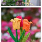 Tulip Flower Free Crochet Pattern and Video Tutorial