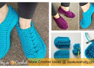 Chic Cable Slippers Free Crochet Pattern
