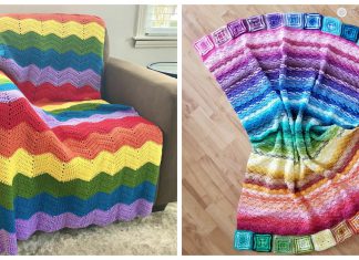 Rainbow Blanket Free Crochet Pattern