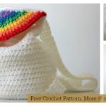 Rainbow Drawstring Backpack Free Crochet Pattern