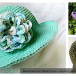 Sun Hat with Flower Free Crochet Pattern