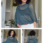 Be Glam Poncho Blouse Free Crochet Pattern
